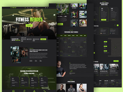 Fitness club-Fitness Landing Page agency branding design fitness landing page fitness page fitness ui design gym and fitness club gym landing page gym ui typography ui ui design ui designer uiux ux designer