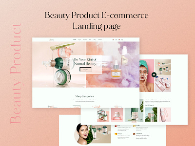 Beauty Product Website -Glow agency beauty product beauty product landing page beauty product ui design beauty product ui ux design digital agency e commerce e commerce beauty product e commerce landing page e commerce ui design ui ui design uiux