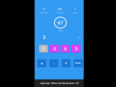 Game Play Screen- AMG Math