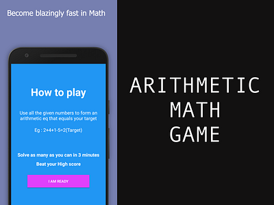 AMG Math game android app flat math game minimalistic ux