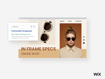 Sunglasses Online Store design web webdesign wix wix design team