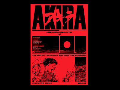 AKIRA (2022) design graphic design illustration manga panel poster