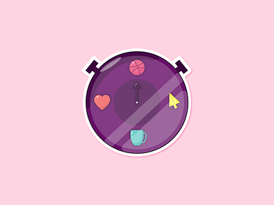 Dribbble Watch coffee debut dribbble dribbble sticker playoff hello mule play off sticker stickers stop vector watch