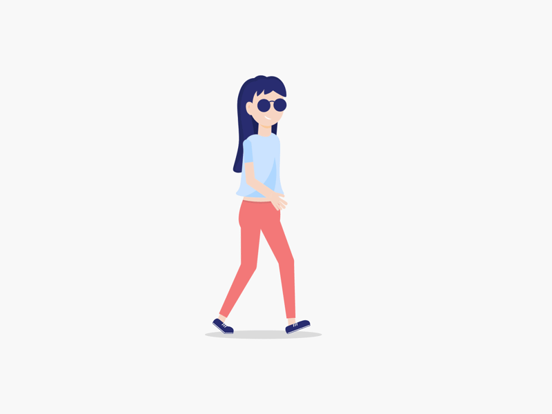 walk cycle animation character cycle dribbble gif girl hello invite legs walk