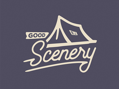 Good Scenery Logotype adventure branding design drawing graphic design illustration letterig lettering logo logotype mountain typhography vintagedesign