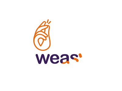 Weasy logo animation 2d animation after effects animation finger clap fingers gif hand intro logo animation modern design motion motion design splash screen logo animation text animation ui ux