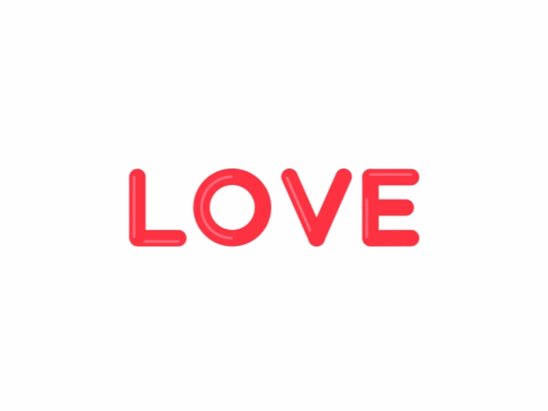Love logo animation