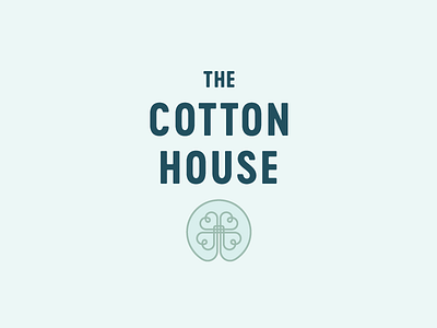 The Cotton House Logo branding cotton cotton flower crafted logo typography woven