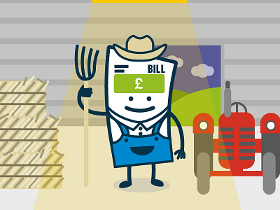 Farmer Bill Character bill character farmer money vector