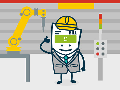 Manufacturing Bill Character bill character manufacturing vector