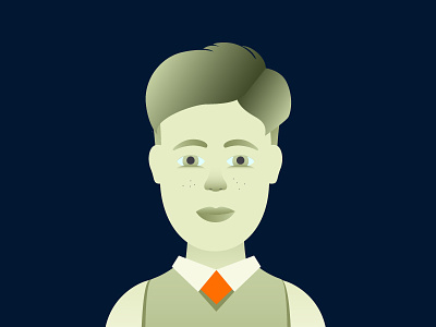 Boy Character 1940's 2017 70s 80s 90s animation boy character gradient. 40s vector