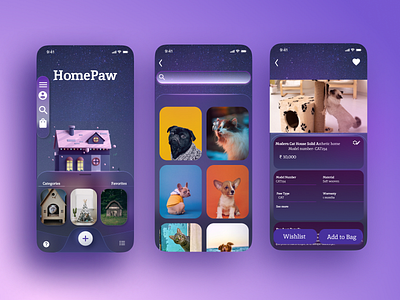 HomePaw- Give Your Pet a HOME app design design idea mobile app ui uidesign ux ux design