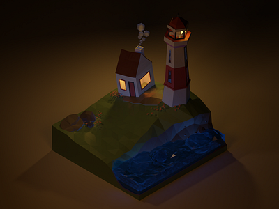 Low Poly Lighthouse v2