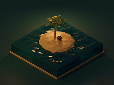 Low Poly (Pirates)-Island