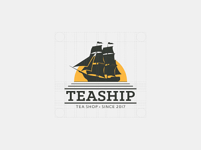 TEASHIP | Logo logo logotype orange ship tea