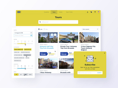 Tours Page | Travel Portal