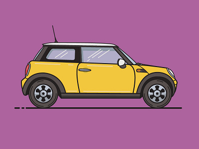 My Mini 2d car cooper illustration mini