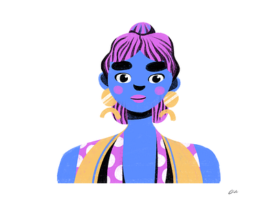 Sky Blush blue brush character character design color color palette design flat girl illustration motion graphics photoshop procreate wacom woman