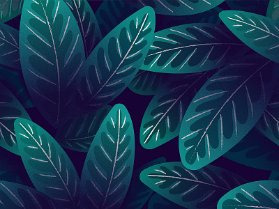 Calathea illustration noise pattern plants