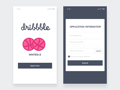 Two Dribbble Invites