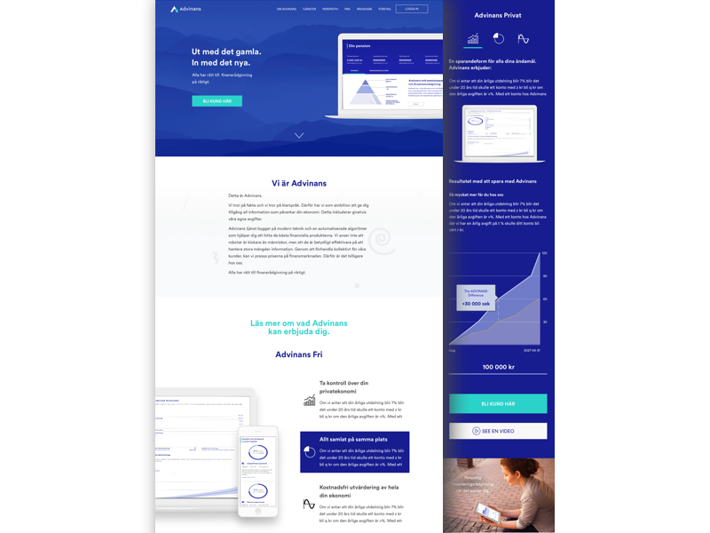 Advinans Swedish Finance Startup By Rolando Mathias On Dribbble