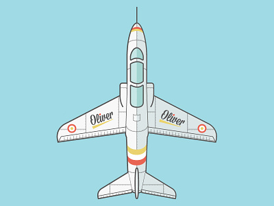 Olivers Plane t-shirt blue design illustration illustrator plane t shirt vector