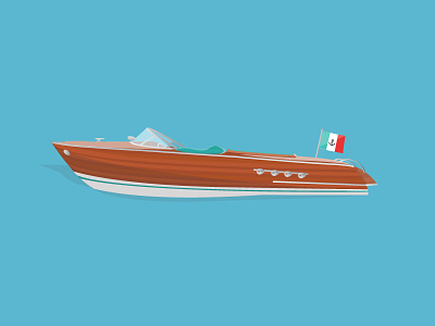 Little Italy Screen Shot No 6 blue boat brown flag italian italy riva aquarama sea vector wood