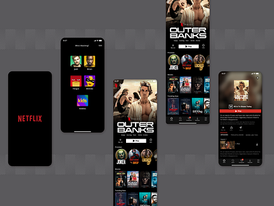 Netflix App app design ui