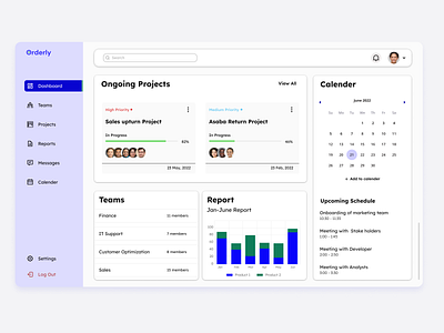 Project Management Dashboard design ui ux