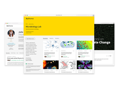 Authorea profile page productdesign userexperiance userinterface