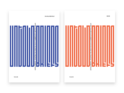 binomial posters for Untold Briefs graphic design legibility minimal typography