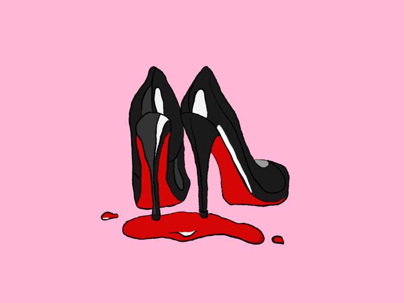 These is red bottoms, these is bloody heels animation doodle puns drawing gif gifs illustration