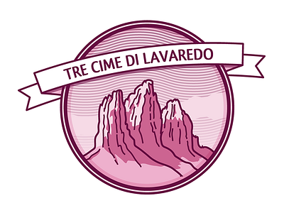 Tre Cime Di Lavaredo illustration italy mountains travel vector