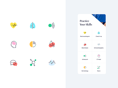 icons set for Teaching Medicine branding category pics graphic icons healthcare icon set icons