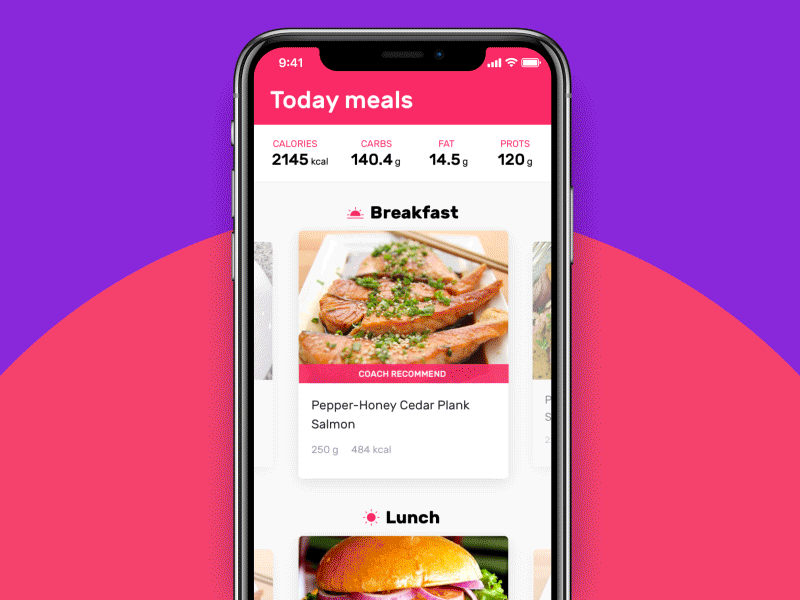 MsFit Diet fitness health iphone recipe product info cards calculations dish meal food diet nutrients calories