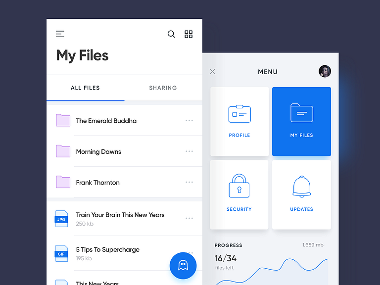 Ghost app by SELECTO on Dribbble