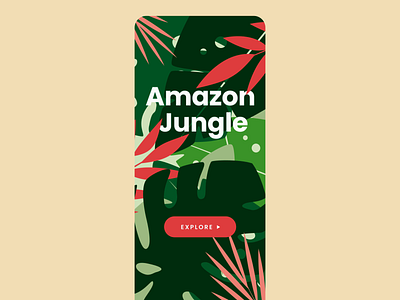 Jungle intro animation animation motion bird explore guide explore illustration jungle jungles leaf rainforest splash screen start screen tour booking