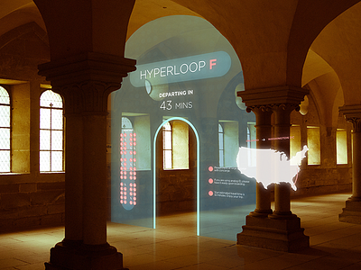 AR Concept - Hyperloop Terminal ar ui