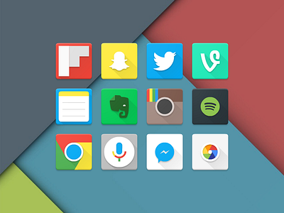 Material Redesigns appdev apps chrome evernote icon icons material spotify twitter