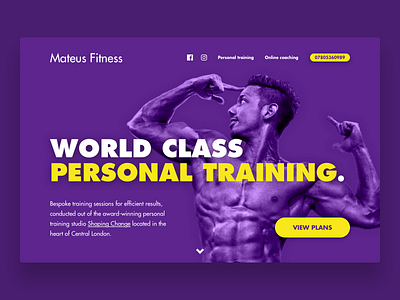 Mateus Fitness fitness health marketing purple web web design webdesign website