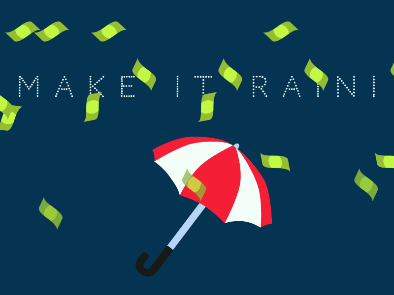 make it rain money animated gif