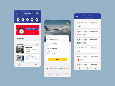 Travel Ticket UI Design mobile ui