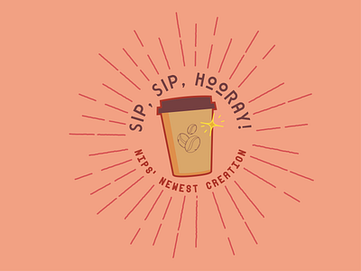 Sip, Sip, Hooray! branding graphic design illustration post socialmedia vector