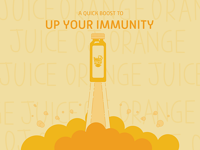 Immunity Boost branding food graphic design illustration juice orange post product socialmedia vector