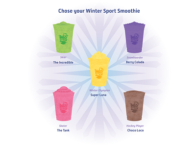 Winter Sport Smoothie blue branding cold design graphic design illustration post smoothie snow snowflake vector winter