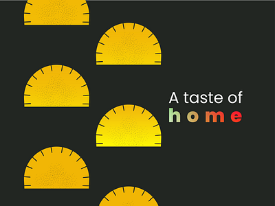 A taste of home branding empanada food graphic design illustration jamaican post socialmedia vector