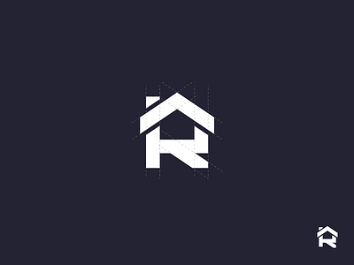 R building letter logo logomark mark r repairing rooms symbol typography