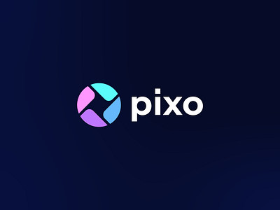 Pixo | Logo design branding camera logo colorfull identity landing page o letter objectives p letter photographers nature pixel sell shop shopify stock photos store online
