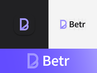 Betr | Logo design 2d logo app web ui ux b letter logo identity branding b logo b monogram branding branding and identity goals icon app icon set web design landing page