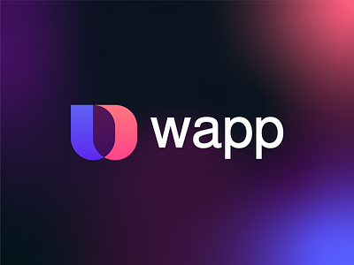 Wapp | Logo design abstract app aicon app ios android icon branding gradient icon design identity identitydesign minimalist mobile app modern tech technology w logo letter web